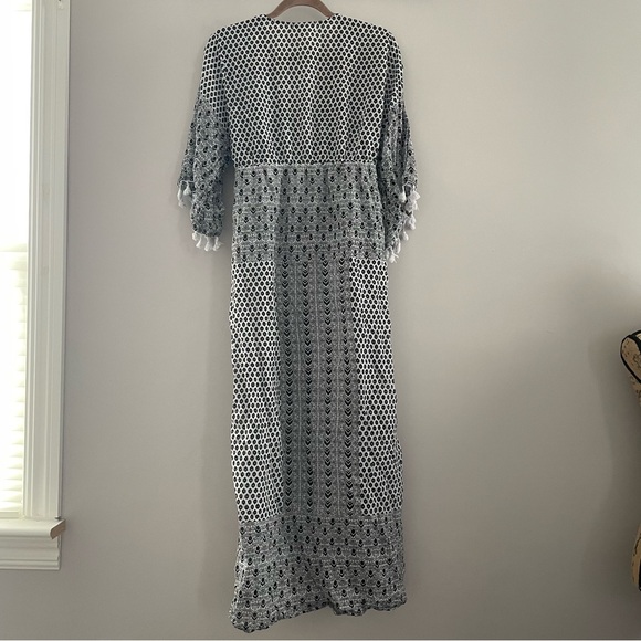 BEACH BY EXIST Cotton Boho Print Long Beach Kimono L/XL - Picture 6 of 8